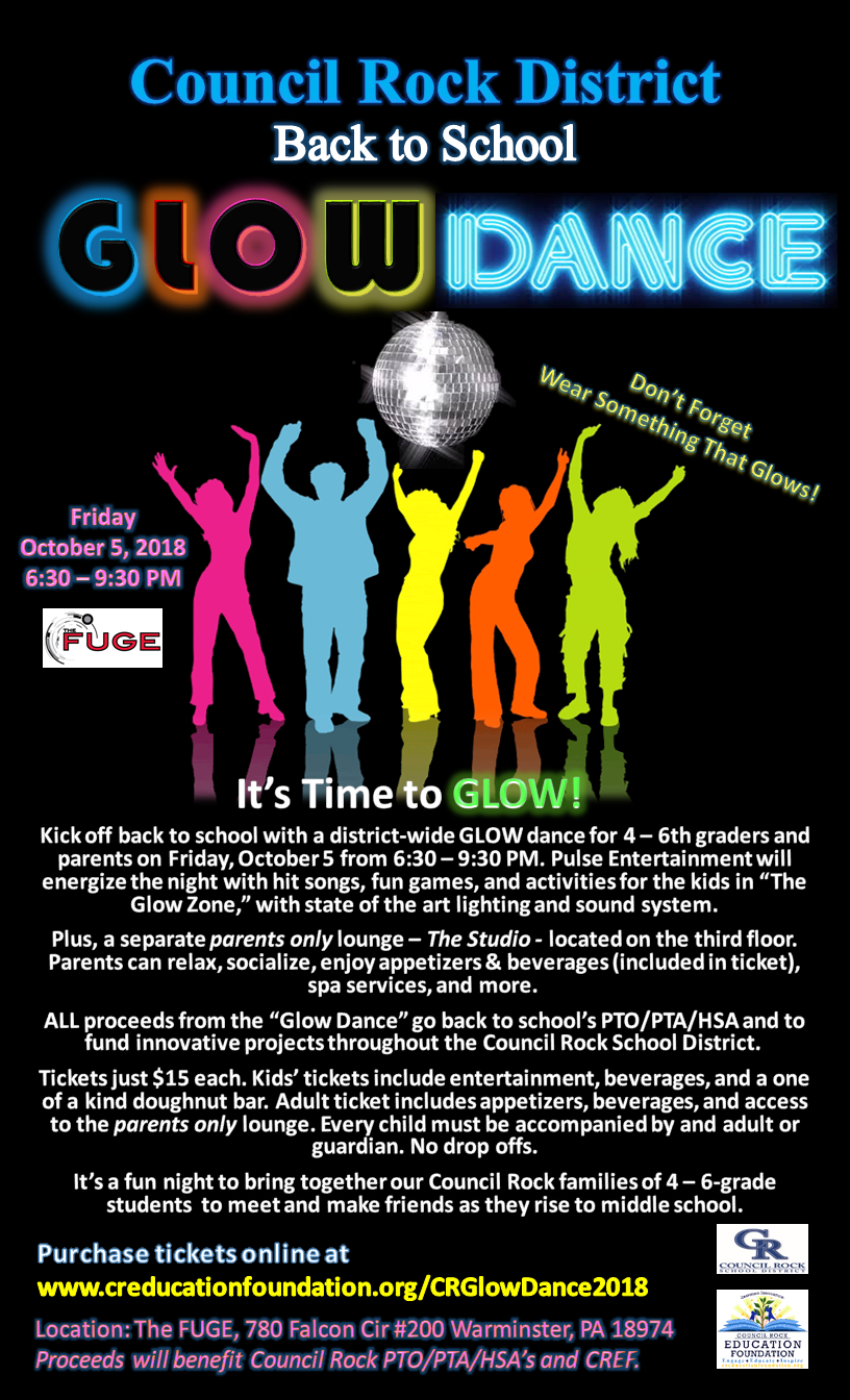CR District Wide Glow in the Dark Dance 2018 Council Rock Education